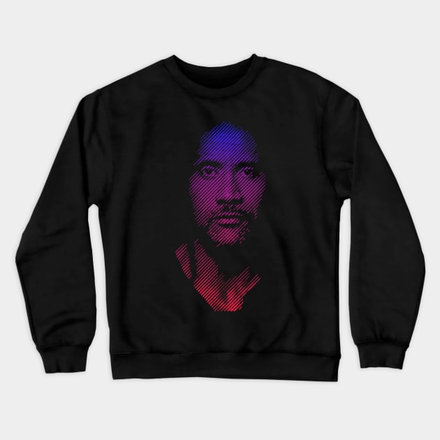 Dwayne Johnson Halftone style Crewneck Sweatshirt by Aldyz